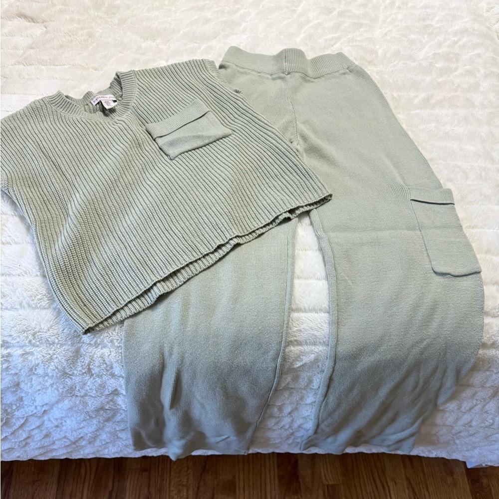 Sincerely Jules Mint Knit Sweater and Pants Set